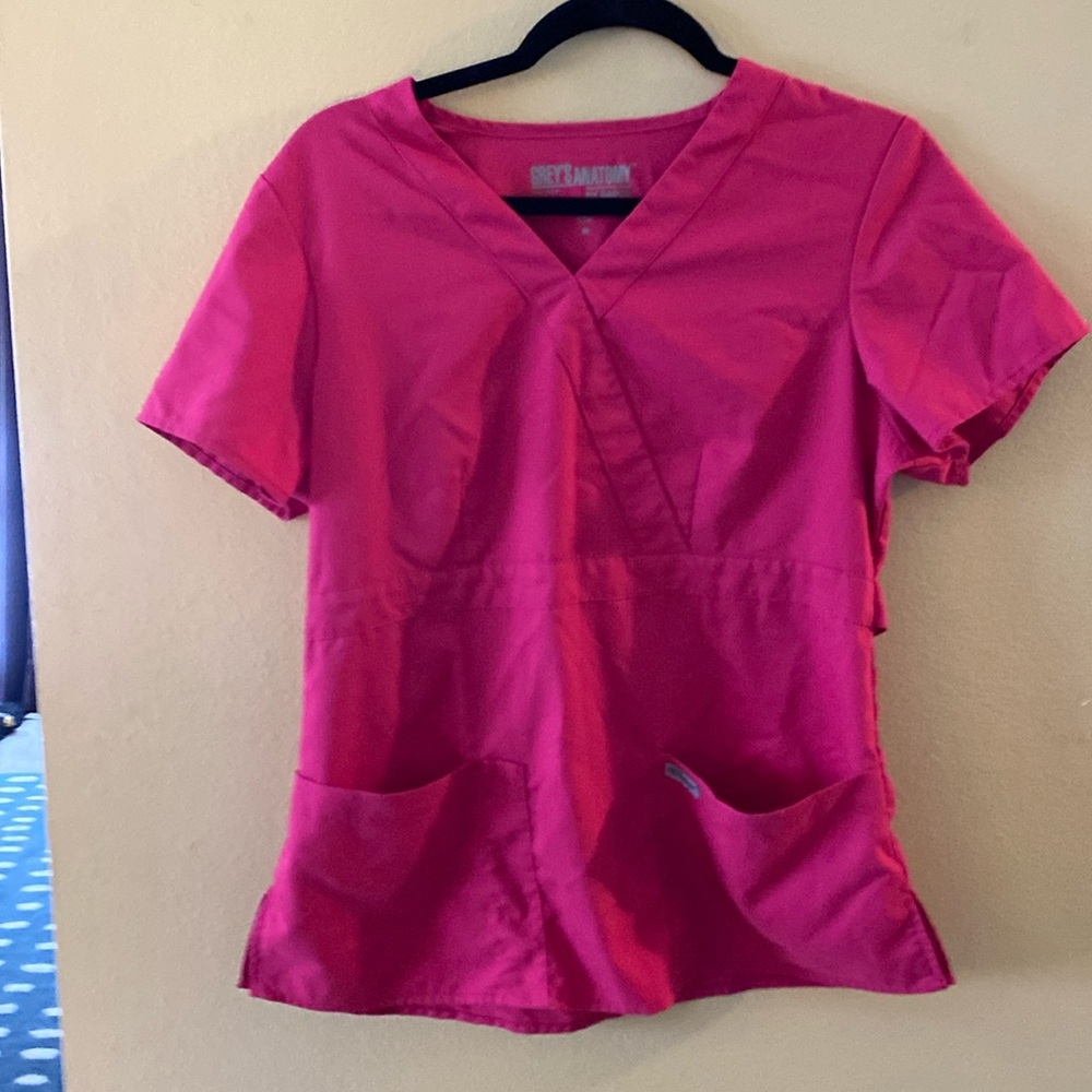 Hot Pink! Scrub Top